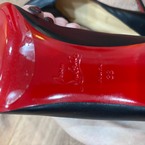 Christian Louboutin Black Leather Heels
